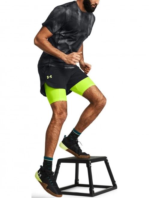 pantaloni scurti pentru sport pt. barbati Under Armour UA Peak Woven 2in1 Sts galben 4