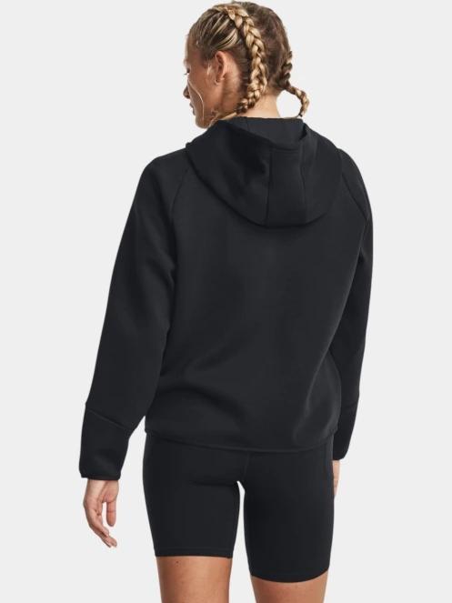 pulover cu gluga pt. femei Under Armour Unstoppable Fleece FZ negru 3