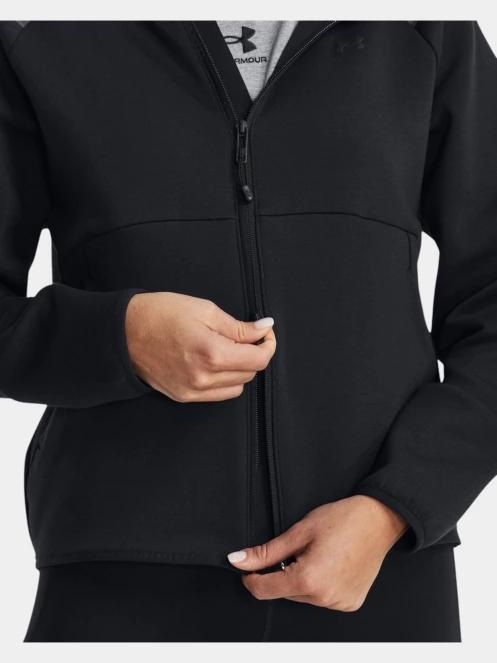 pulover cu gluga pt. femei Under Armour Unstoppable Fleece FZ negru 5