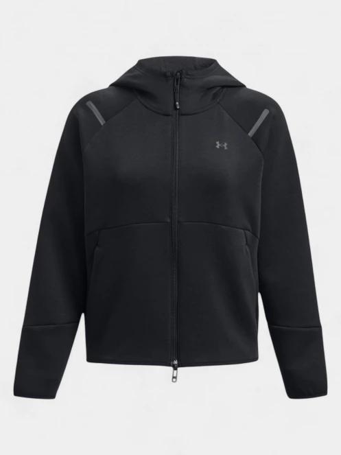 pulover cu gluga pt. femei Under Armour Unstoppable Fleece FZ negru 6