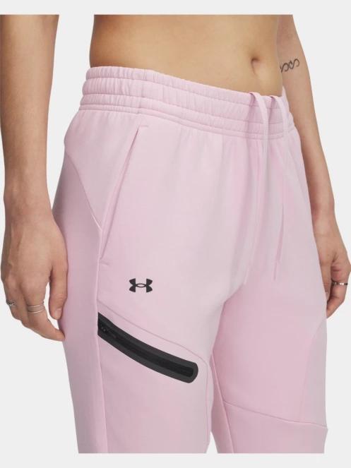 pantaloni de sport pt. femei Under Armour Unstoppable FLC Jogger roz 5