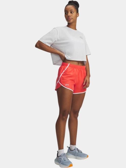 pantaloni scurti pentru sport pt. femei Under Armour UA Fly By 3'' Shorts rosu 4