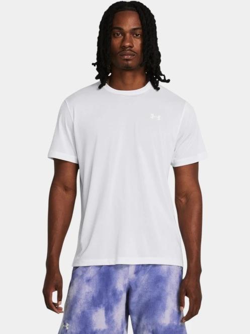 tricou pentru sport, cu maneci scurte pt. barbati Under Armour UA Launch Shortsleeve alb 2