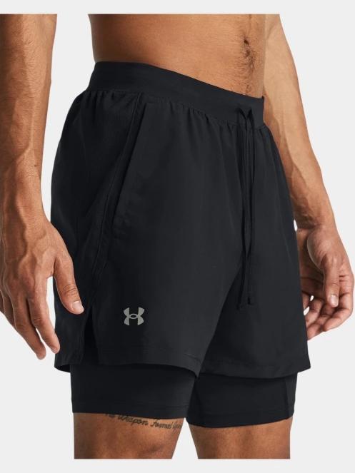 pantaloni scurti pentru sport pt. femei Under Armour UA Launch 5'' 2-in-1 Shorts negru 5