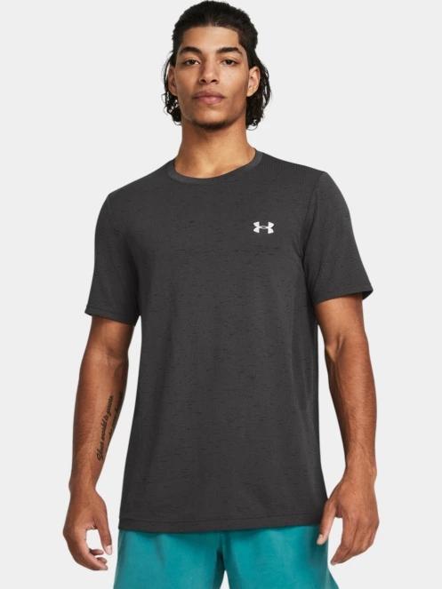 tricou pentru sport, cu maneci scurte pt. barbati Under Armour Vanish Seamless SS gri 2
