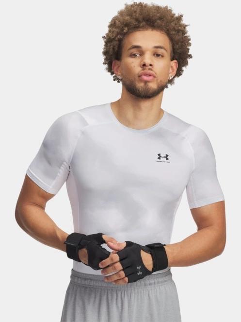tricou pentru sport, cu maneci scurte pt. barbati Under Armour UA HG Armour Printed SS gri 2