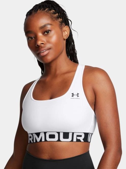sutien pentru sport pt. femei Under Armour UA HG Mid Branded alb 2