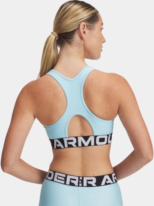 sutien pentru sport pt. femei Under Armour UA HG Mid Branded albastru deschis 3