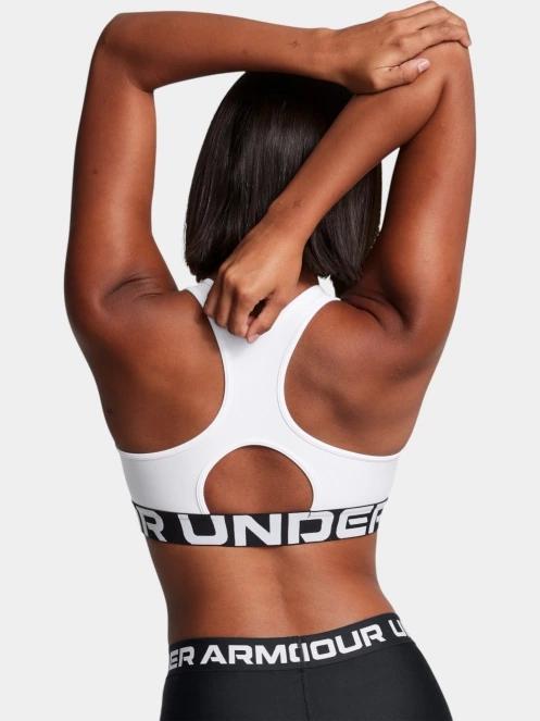 sutien pentru sport pt. femei Under Armour UA HG Mid Branded alb 3