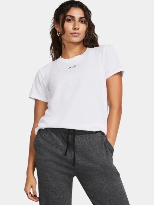 tricou cu maneci scurte pt. femei Under Armour UA Rival Core SS alb 2