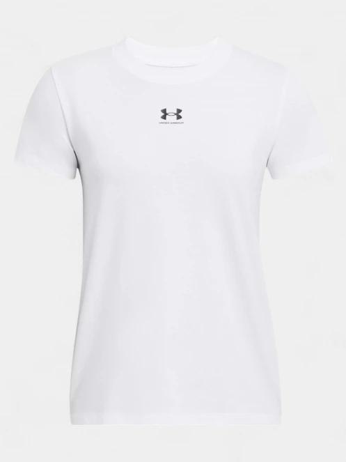 tricou cu maneci scurte pt. femei Under Armour UA Rival Core SS alb 4