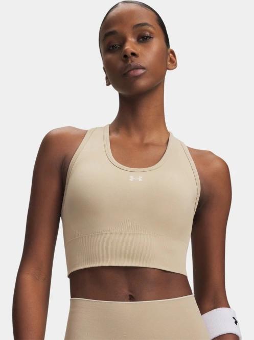 sutien pentru sport pt. femei Under Armour Vanish Seamless Mid Bra nisip 2