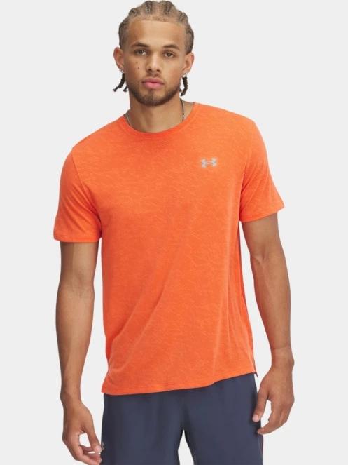 tricou pentru sport, cu maneci scurte pt. barbati Under Armour UA Launch Camo Shortsleeve rosu 2