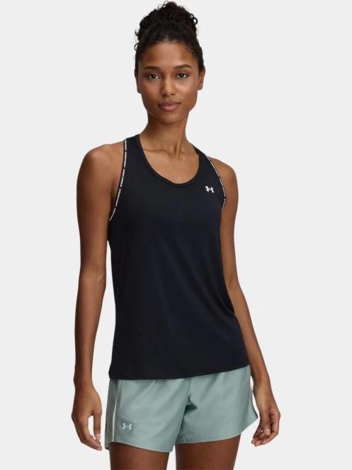 tricou de sport fara maneci pt. femei Under Armour Tech Knockout Tank negru 2