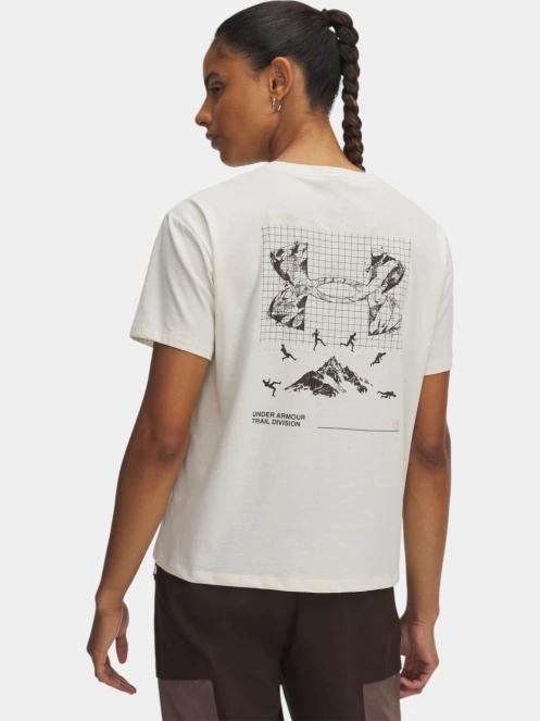 tricou pentru sport, cu maneci scurte pt. femei Under Armour UA Trail Run Graphic nisip 3