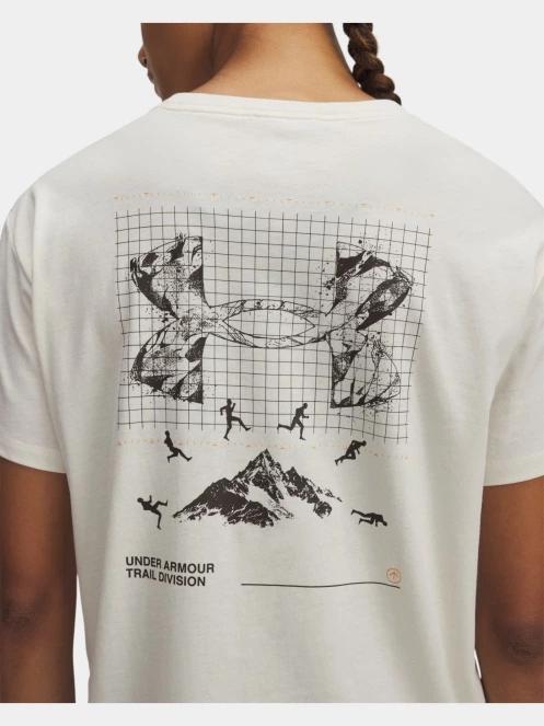 tricou pentru sport, cu maneci scurte pt. femei Under Armour UA Trail Run Graphic nisip 4
