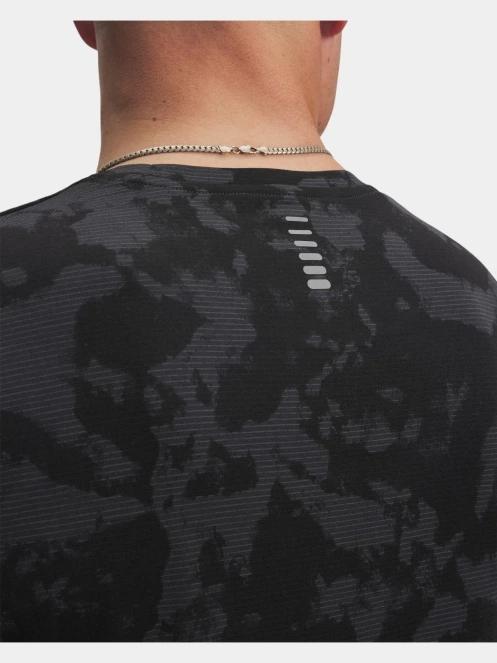 tricou pentru sport, cu maneci scurte pt. barbati Under Armour UA Launch Printed SS gri 4