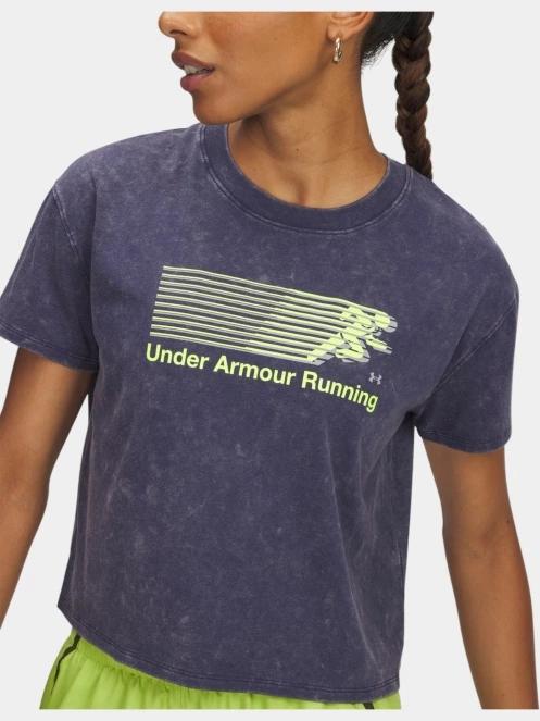tricou pentru sport, cu maneci scurte pt. femei Under Armour UA Run Graphic SS 2 albastru inchis 4