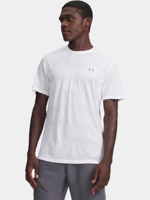 tricou pentru sport, cu maneci scurte pt. barbati Under Armour UA Velociti SS alb 2