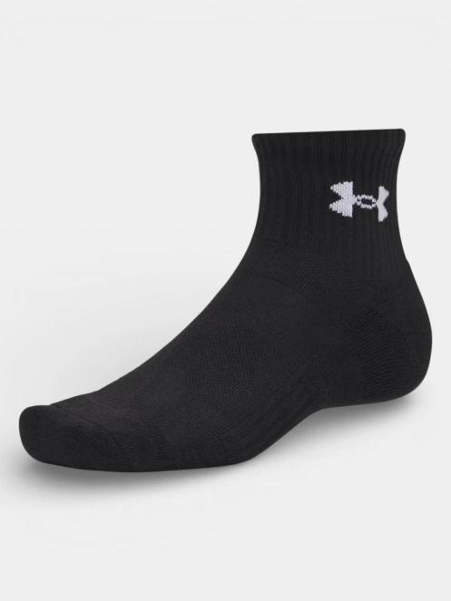 ciorapi sport Under Armour UA Performance Cotton 3p Qtr negru 3
