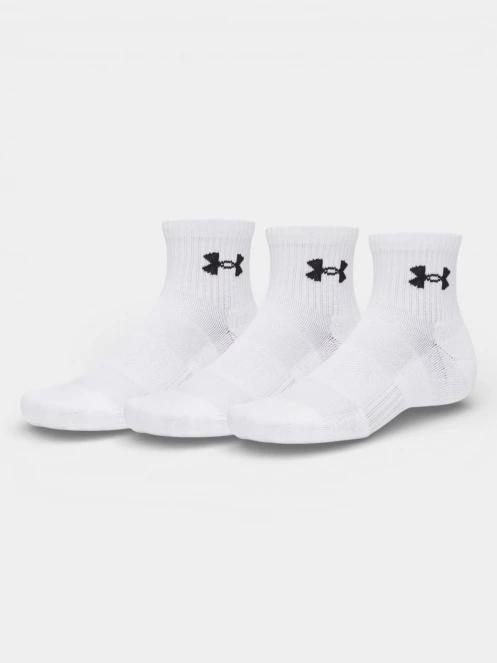 ciorapi sport Under Armour UA Performance Cotton 3p Qtr alb 2