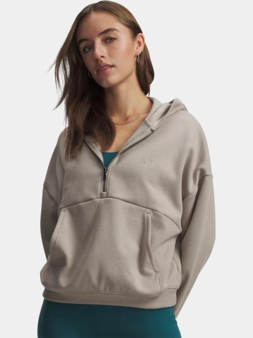 pulover cu gluga pt. femei Under Armour UA Icon Fleece HZ Hoodie maro 2