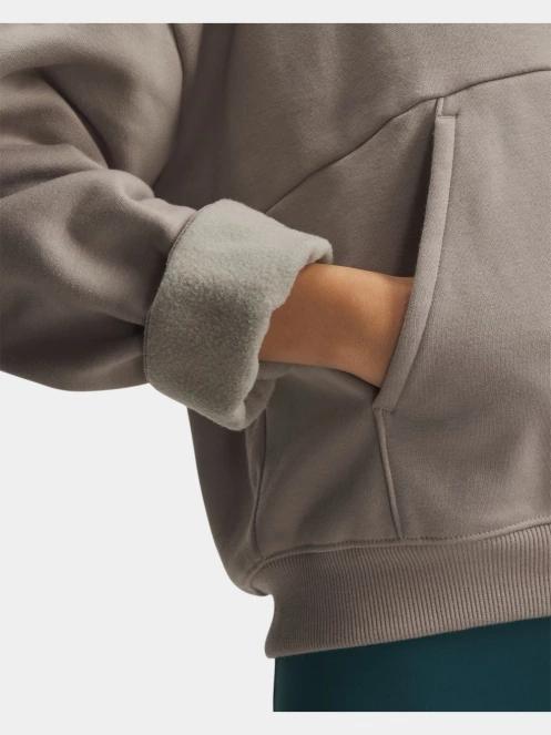 pulover cu gluga pt. femei Under Armour UA Icon Fleece HZ Hoodie maro 4