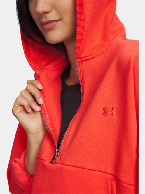 pulover cu gluga pt. femei Under Armour UA Icon Fleece HZ Hoodie rosu 4