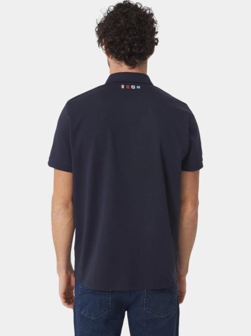 tricou cu guler pt. barbati TBS Voldepol albastru inchis 3