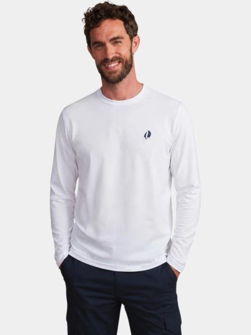 tricou cu maneci lungi, pentru sport pt. barbati TBS Yarditee alb 2