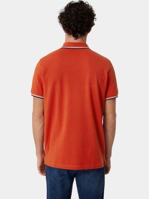 tricou cu guler pt. barbati TBS Yvanepol rosu 3