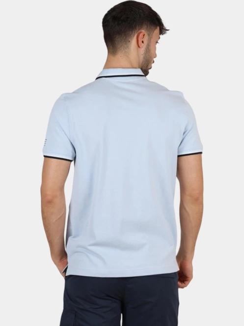 tricou cu guler pt. barbati TBS Yvanepol albastru deschis 4