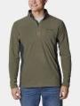 pulover polar pt. barbati Columbia Klamath Range II Half Zip verde 1
