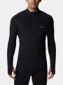 top lenjerie de corp pt. barbati Columbia Midweight Stretch Long Sleeve Half Zip negru 1