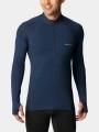 top lenjerie de corp pt. barbati Columbia Midweight Stretch Long Sleeve Half Zip albastru 1