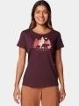 tricou cu maneci scurte pt. femei Columbia Daisy Days Short Sleeve Graphic Tee rosu 1