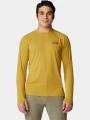 tricou cu maneci lungi, pentru sport pt. barbati Mountain Hardwear Crater Lake Long Sleeve Crew galben 1