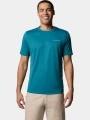 tricou pentru sport, cu maneci scurte pt. barbati Columbia Columbia Hike Crew verde 1
