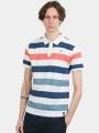 tricou cu guler pt. barbati Fundango Incognito Stripe Poloshirt rosu 1