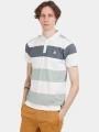tricou cu guler pt. barbati Fundango Incognito Stripe Poloshirt verde 1
