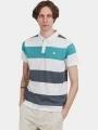 tricou cu guler pt. barbati Fundango Incognito Stripe Poloshirt verde 1