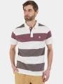 tricou cu guler pt. barbati Fundango Incognito Stripe Poloshirt maro 1