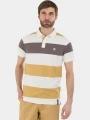 tricou cu guler pt. barbati Fundango Incognito Stripe Poloshirt galben 1