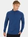 top lenjerie de corp pt. barbati Fundango Temuka Merino Halfzip albastru 1