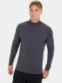 top lenjerie de corp pt. barbati Fundango Temuka Merino Halfzip gri 1