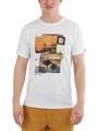 tricou cu maneci scurte pt. barbati Fundango Basic - T Logo-9 T-shirt alb 1