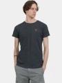 tricou cu maneci scurte pt. barbati Fundango Jaggy Structured T-shirt negru 1