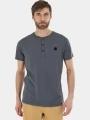 tricou cu maneci scurte pt. barbati Fundango Phase Henley T-shirt gri 1