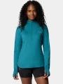tricou cu maneci lungi, pentru sport pt. femei Columbia W Endless Trail 1/2 Zip Mesh Long Sleev verde 1