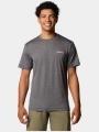 tricou pentru sport, cu maneci scurte pt. barbati Columbia Kwick Hike Back Graphic SS Tee negru 1